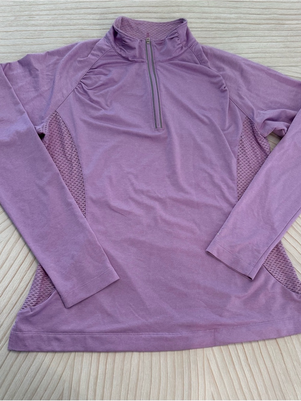 Slazenger Long Sleeve Half-Zip Top in Lavender Golf L